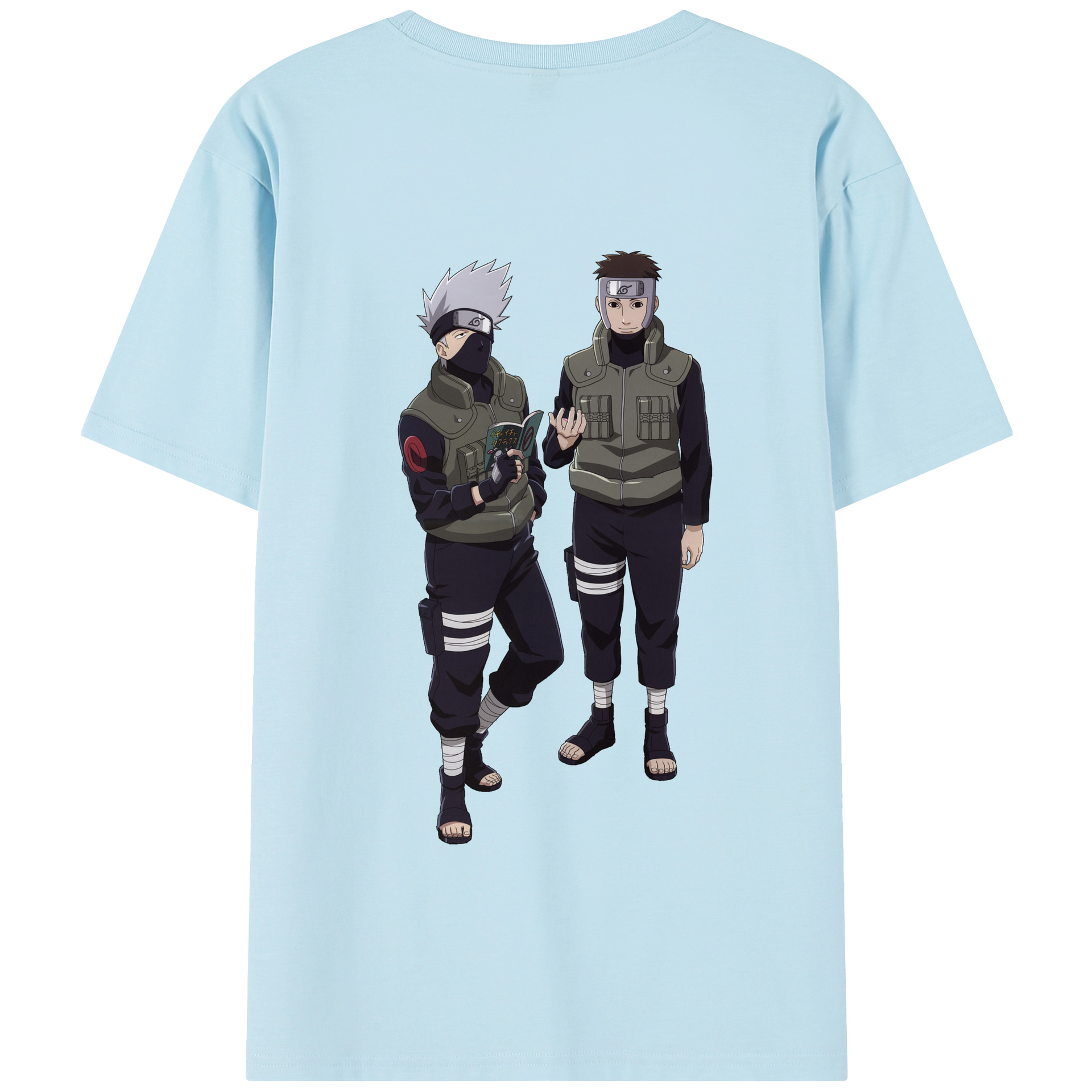 （画像用） NARUTO -ナルト- はたけ カカシ Hatake Kakashi 綿100％半袖Tシャツ（背面プリント）